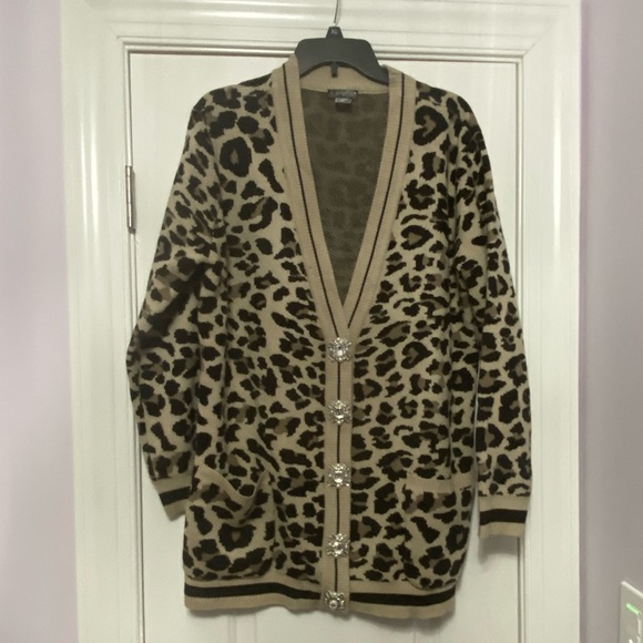 VENUS Sweaters - Leopard long cardigan